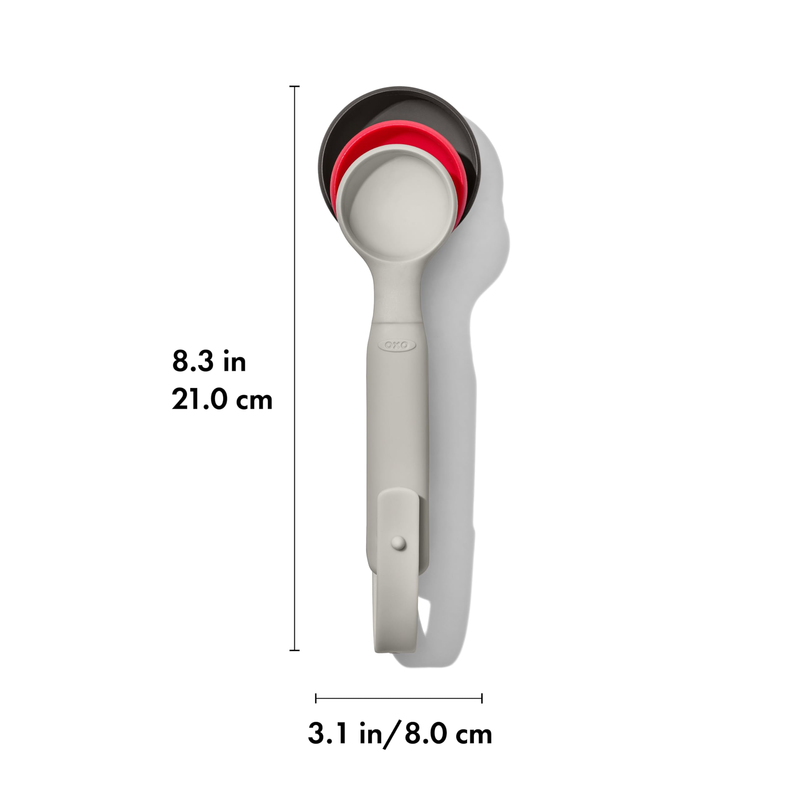 OXO Good Grips non-slip handle offers steady control during scooping