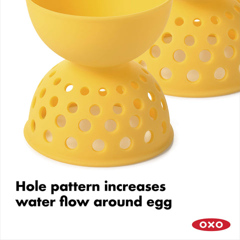 OXO Good Grips silicone egg poacher is BPA-free and dishwasher safe