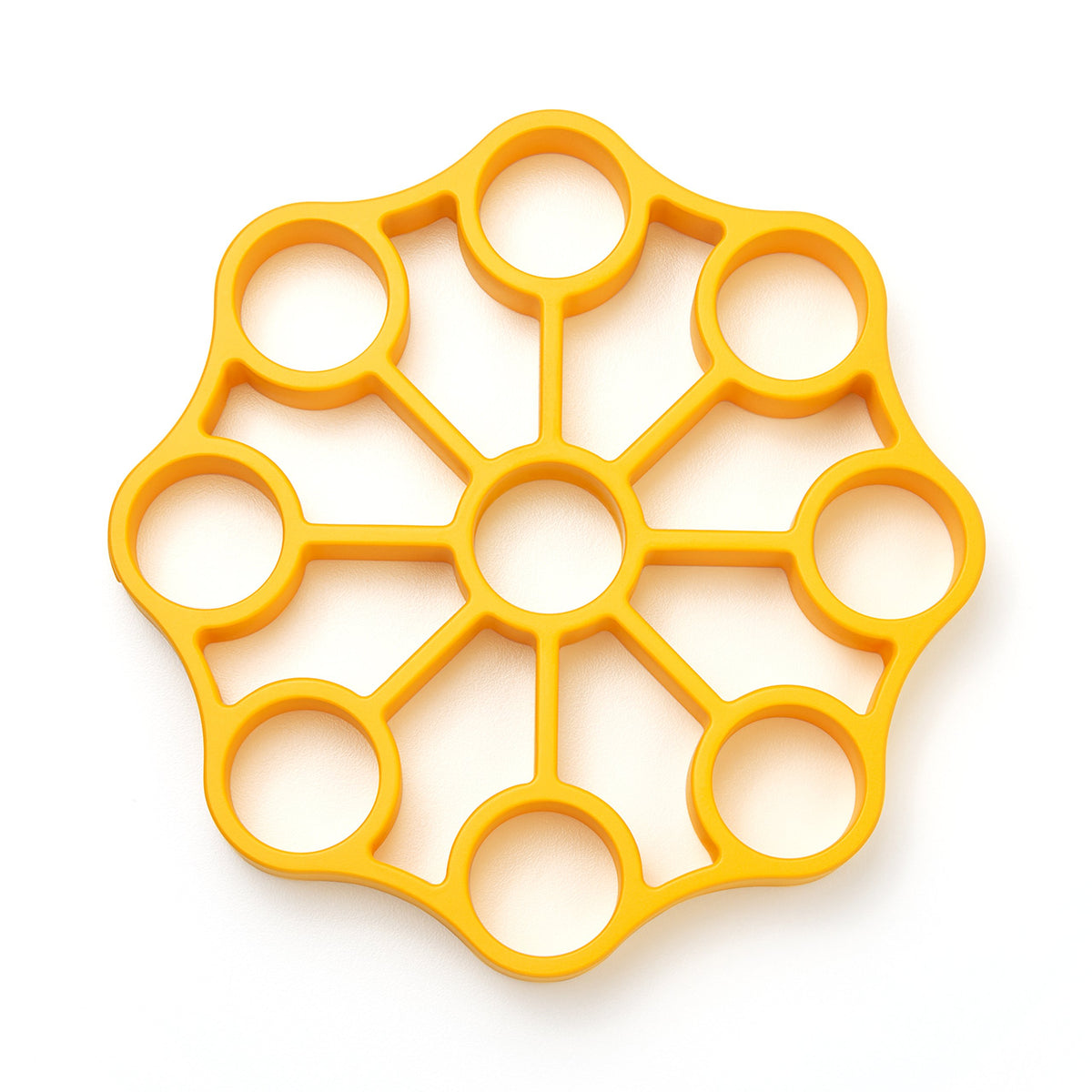OXO Good Grips silicone egg rack holds nine eggs upright for easy hard boiling