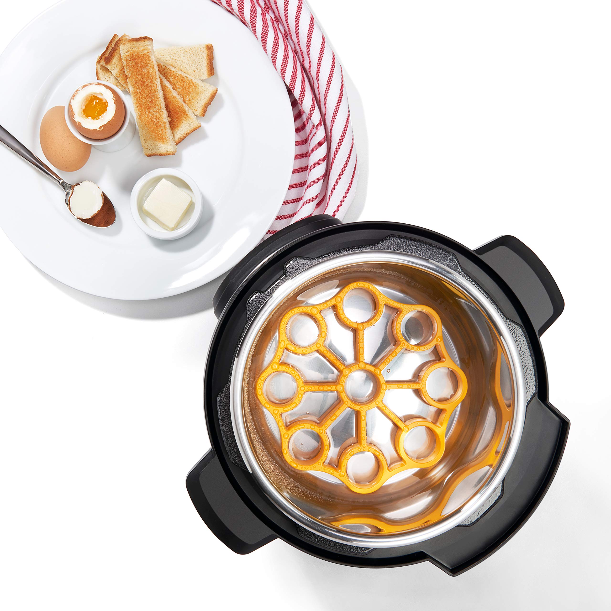 OXO Good Grips silicone egg rack saves space and fits in multi cookers
