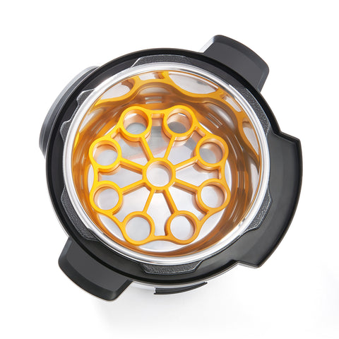 OXO Good Grips silicone egg rack doubles as a trivet for hot pans