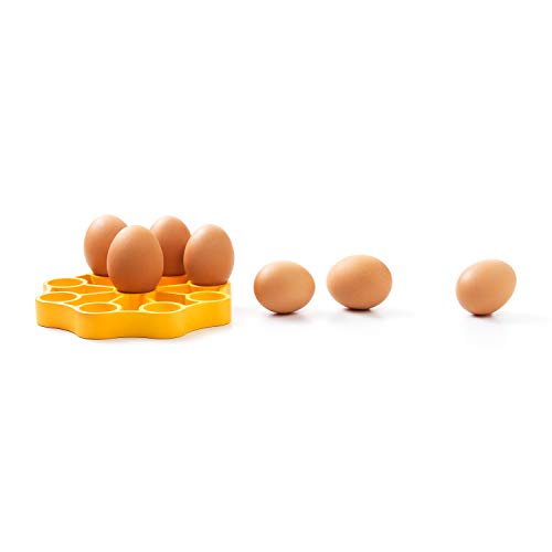 OXO Good Grips silicone egg rack supports safe handling of eggs during boiling