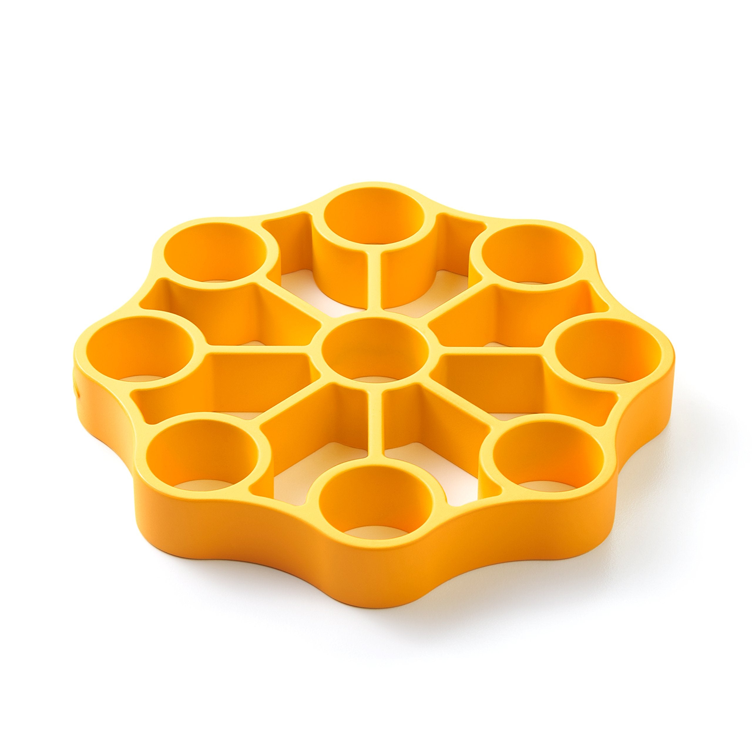 OXO Good Grips silicone egg rack designed for versatile kitchen use and easy cleaning