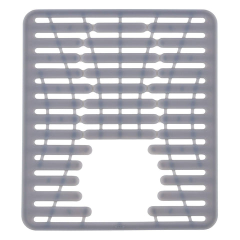 OXO Good Grips silicone sink mat small silver elevated feet for better drainage