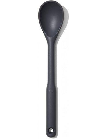 Ergonomic handle enables precise control while sautéing and scooping