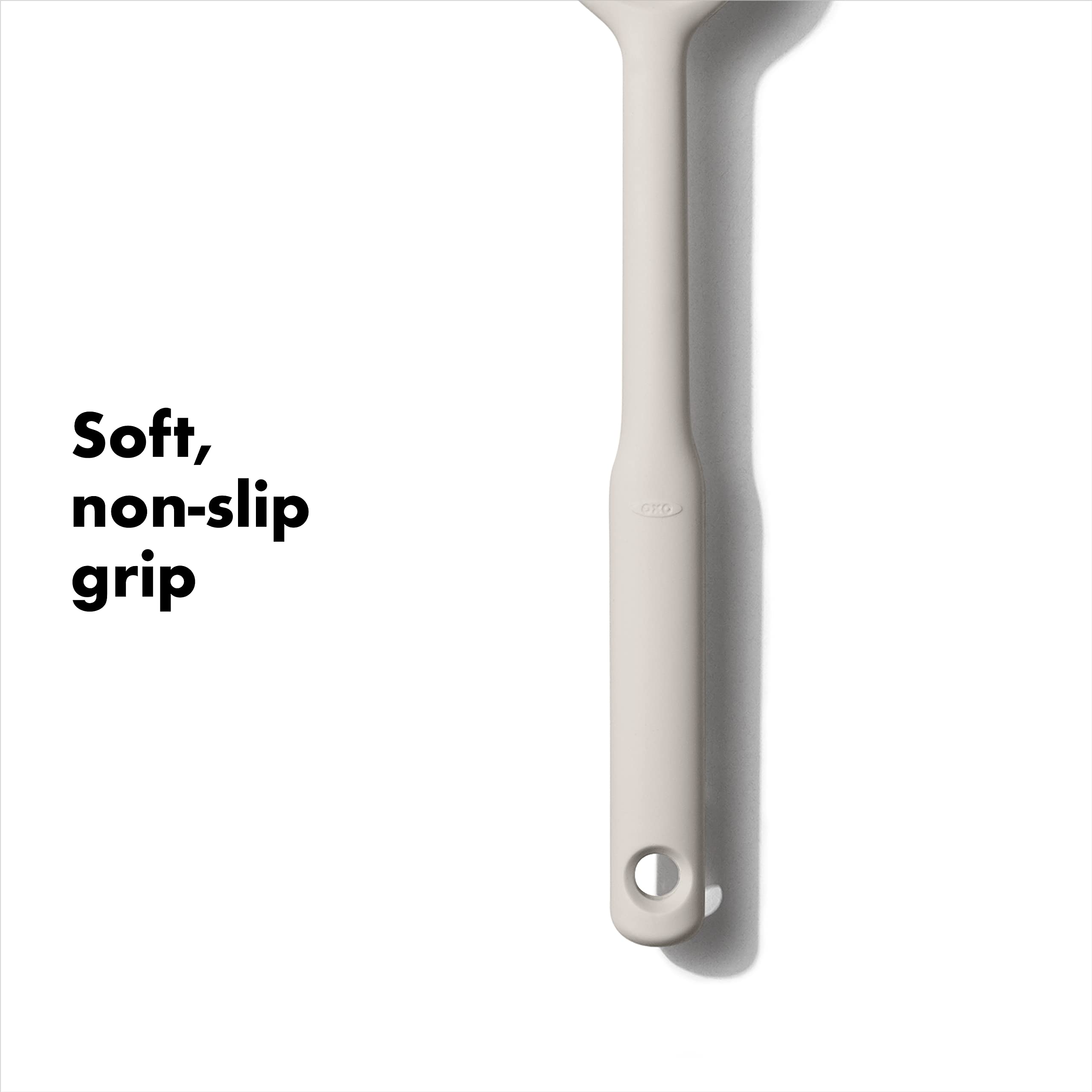 OXO Good Grips silicone spoon spatula uses BPA-free material for everyday cooking.