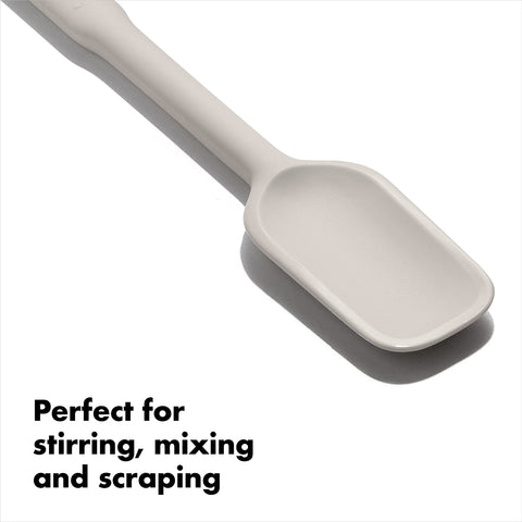 OXO Good Grips silicone spoon spatula has a sturdy nylon core for robust stirring.