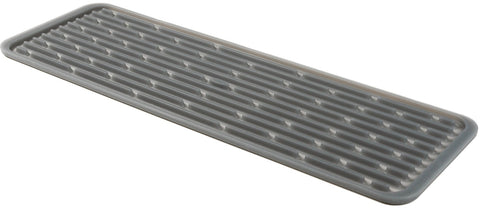 OXO Good Grips silicone stemware drying mat gray overview, organizes glass air-drying
