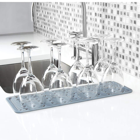 OXO Good Grips mat gray with rib design improves drainage