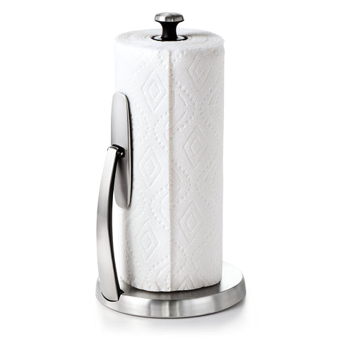 OXO Good Grips SimplyTear kitchen accessory complements brushed metal and black accents