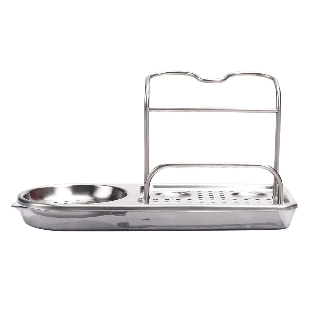 OXO Good Grips sink caddy removable drip tray simplifies cleaning and maintenance.