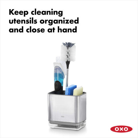 OXO Good Grips sinkware caddy divider close-up shows ventilation for quick drying