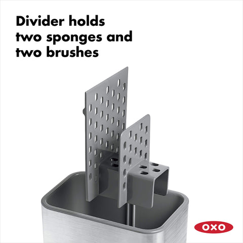 OXO Good Grips sinkware caddy ventilated divider speeds air circulation after washing