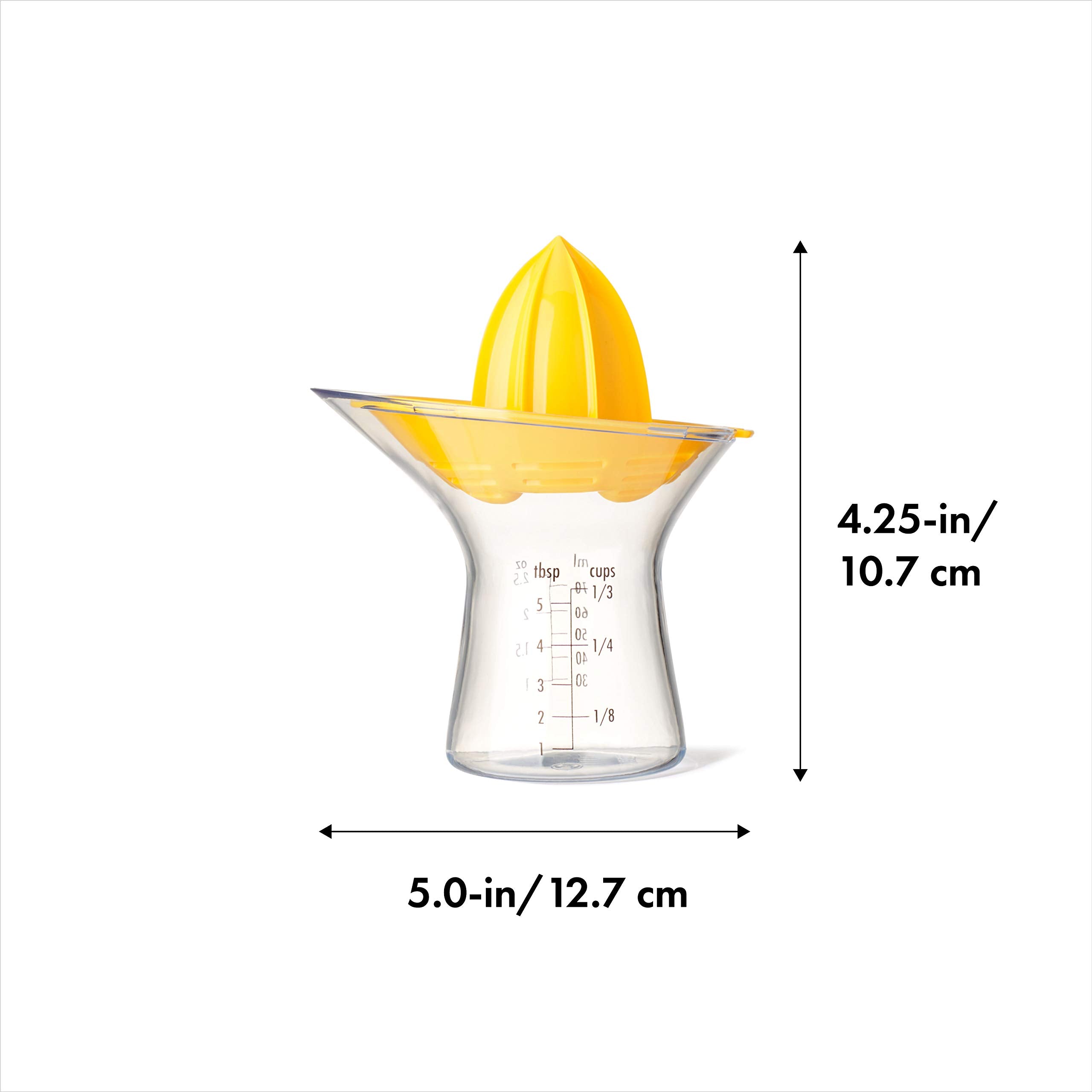 OXO Good Grips small citrus juicer unique reamer design eases juicing tasks.