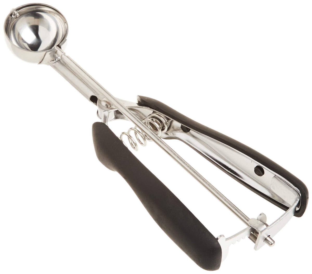 OXO Good Grips small cookie scoop with ergonomic handle for precise dough portions.