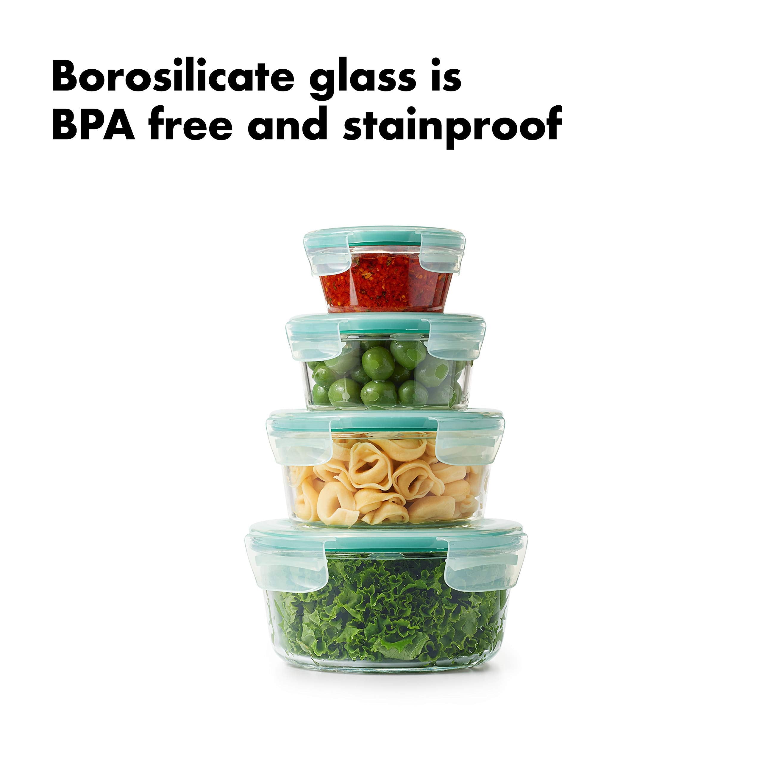OXO Good Grips interchangeable lids for glass and plastic containers for convenience