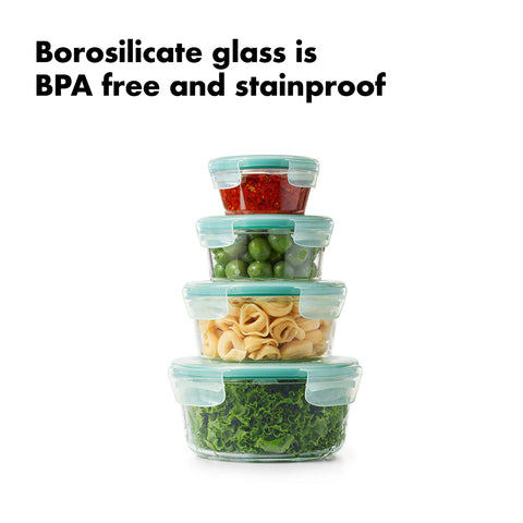 OXO Good Grips interchangeable lids for glass and plastic containers for convenience