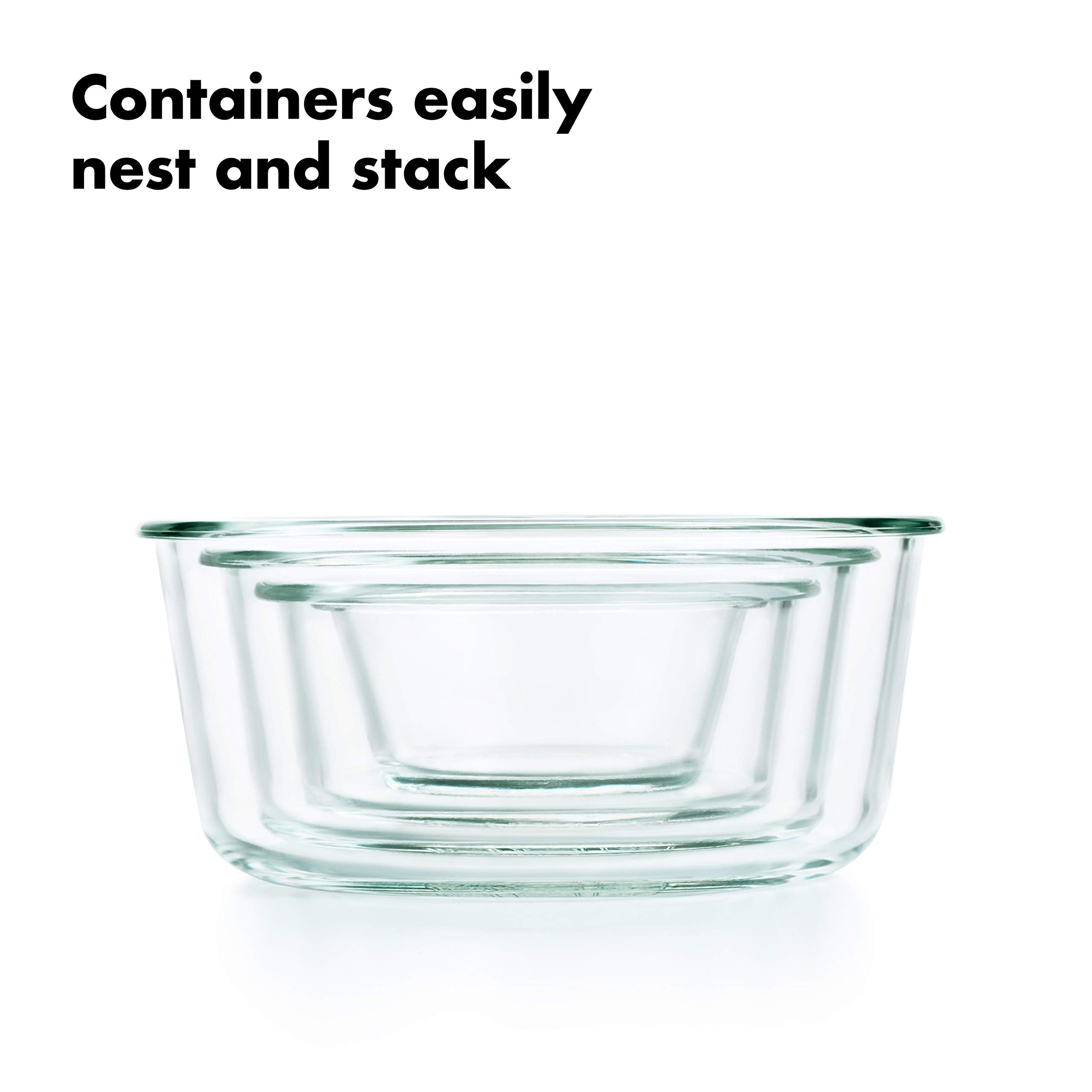 OXO Good Grips borosilicate glass is oven, freezer, and microwave safe for flexibility