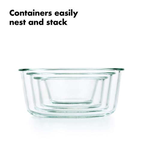 OXO Good Grips borosilicate glass is oven, freezer, and microwave safe for flexibility