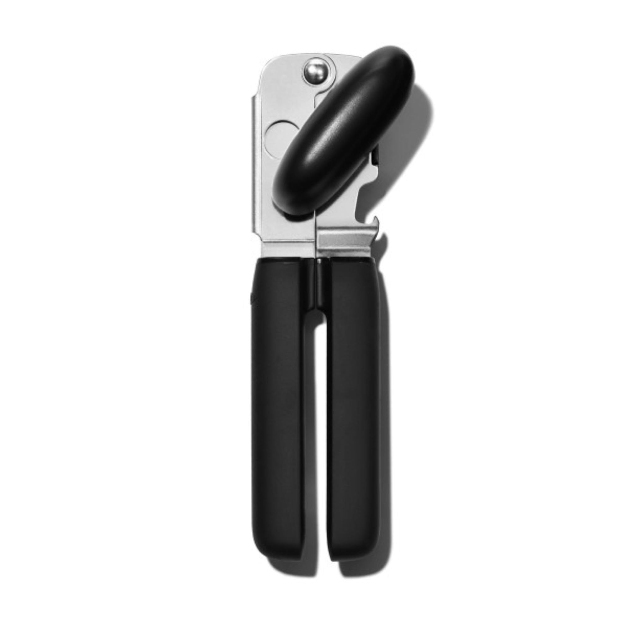 OXO Good Grips can opener with ergonomic design and built-in bottle opener for easy use