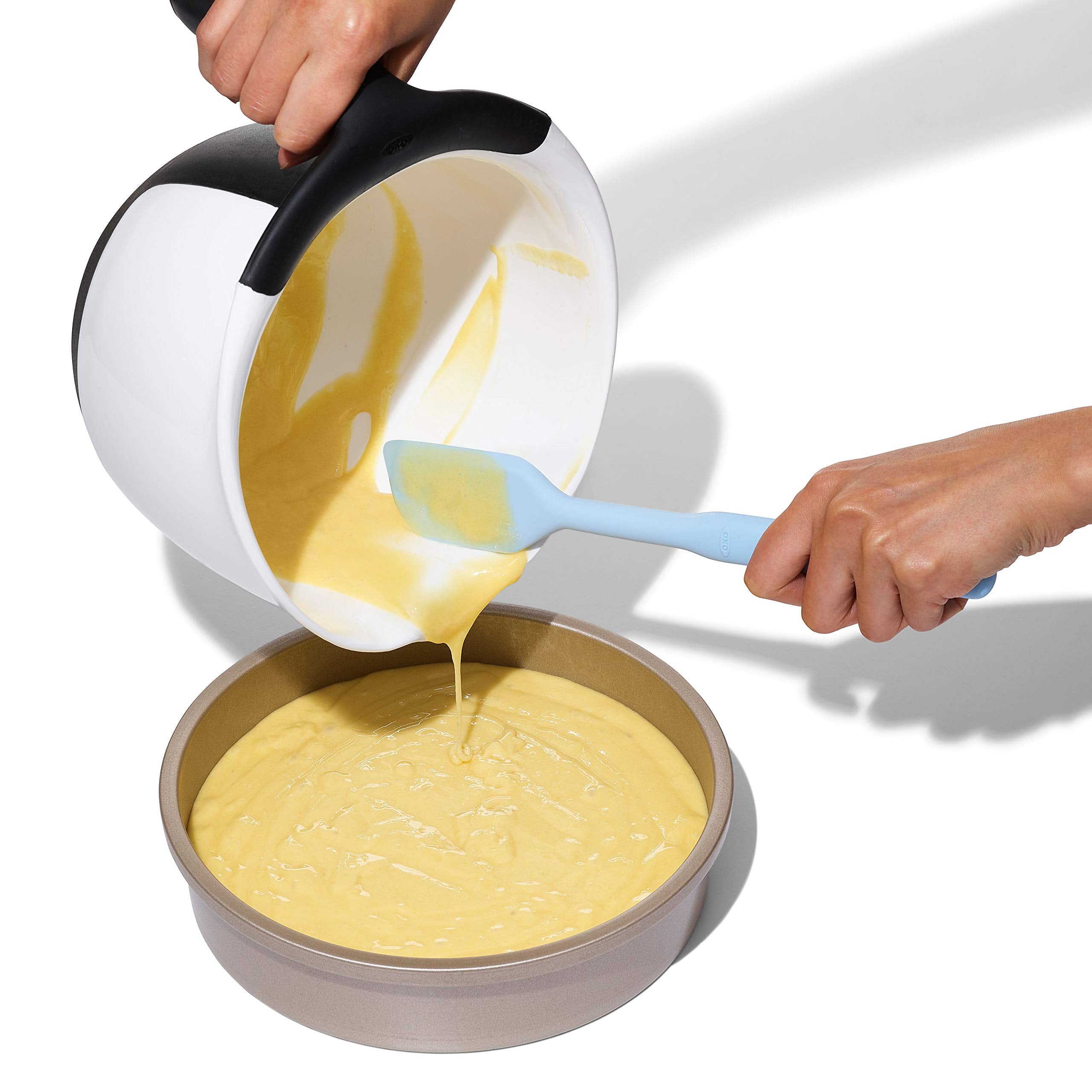 OXO Good Grips non-scratch silicone safe on nonstick surfaces