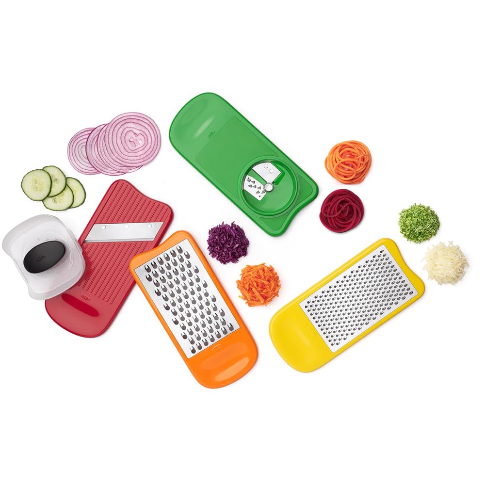 OXO Good Grips coarse grater handles semi-soft cheeses and onions.