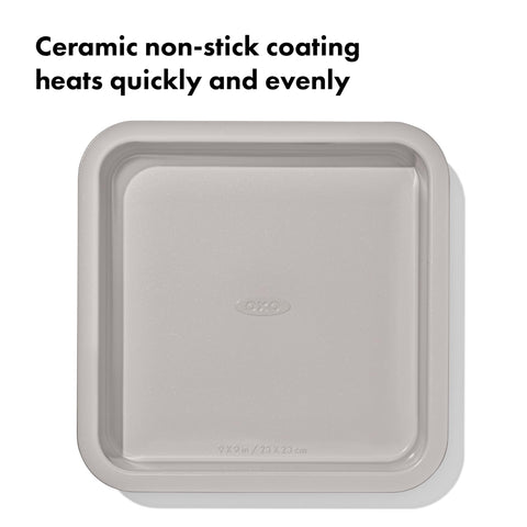 OXO Good Grips square-rolled edge pan highlights structural durability