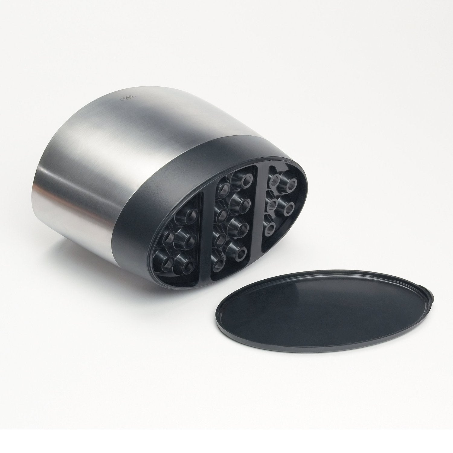 OXO Good Grips utensil holder interior with three compartments for tools