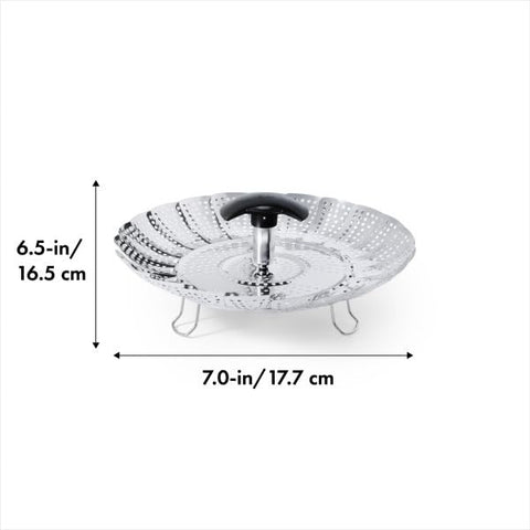 OXO Good Grips steamer with removable handle for steaming large items.
