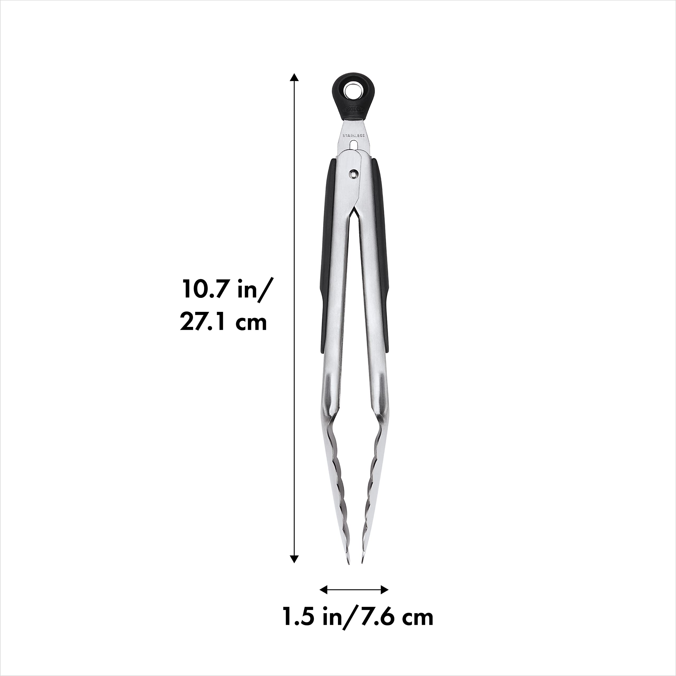 OXO Good Grips tongs with large hang loop for easy reach