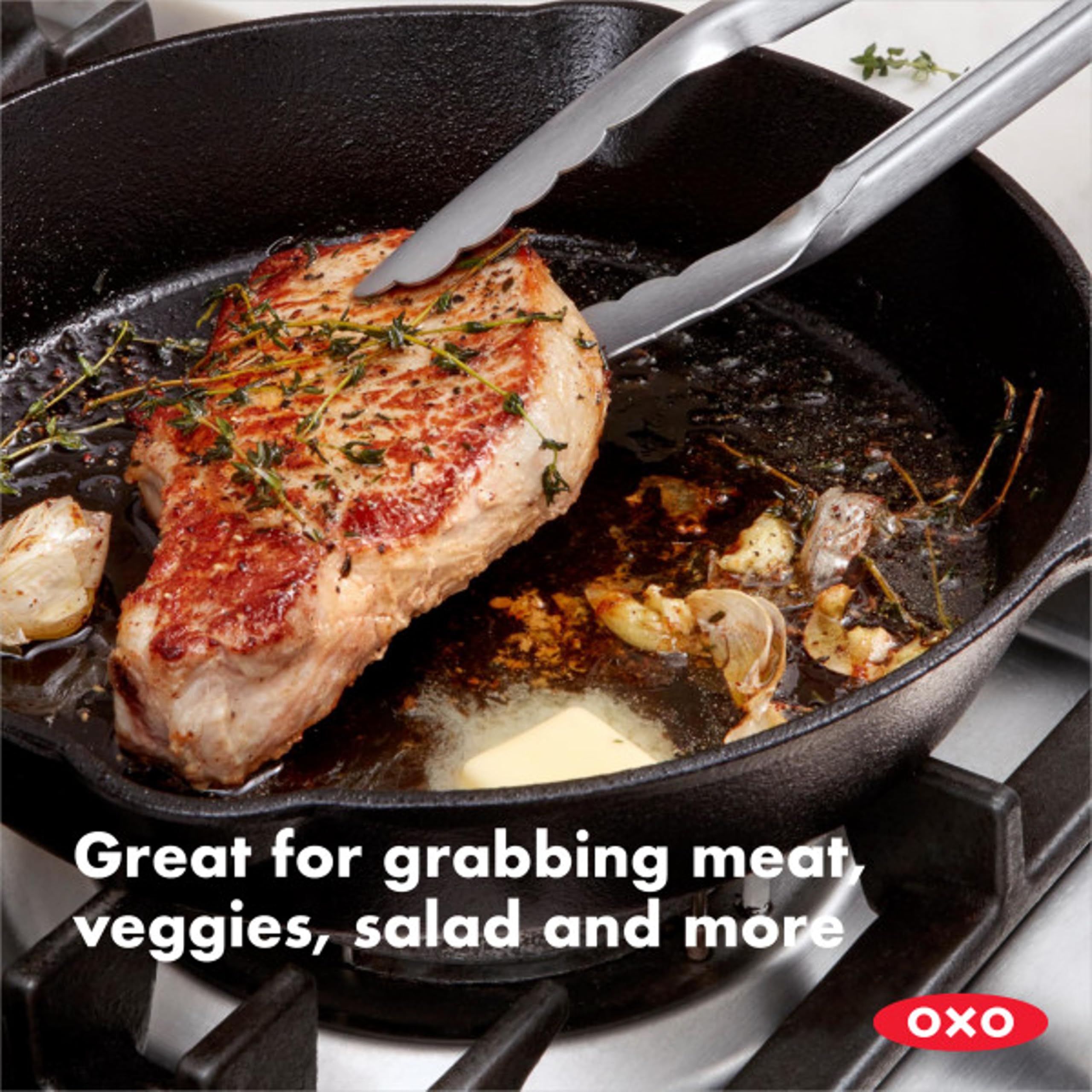 OXO Good Grips scalloped edges securely hold food during use