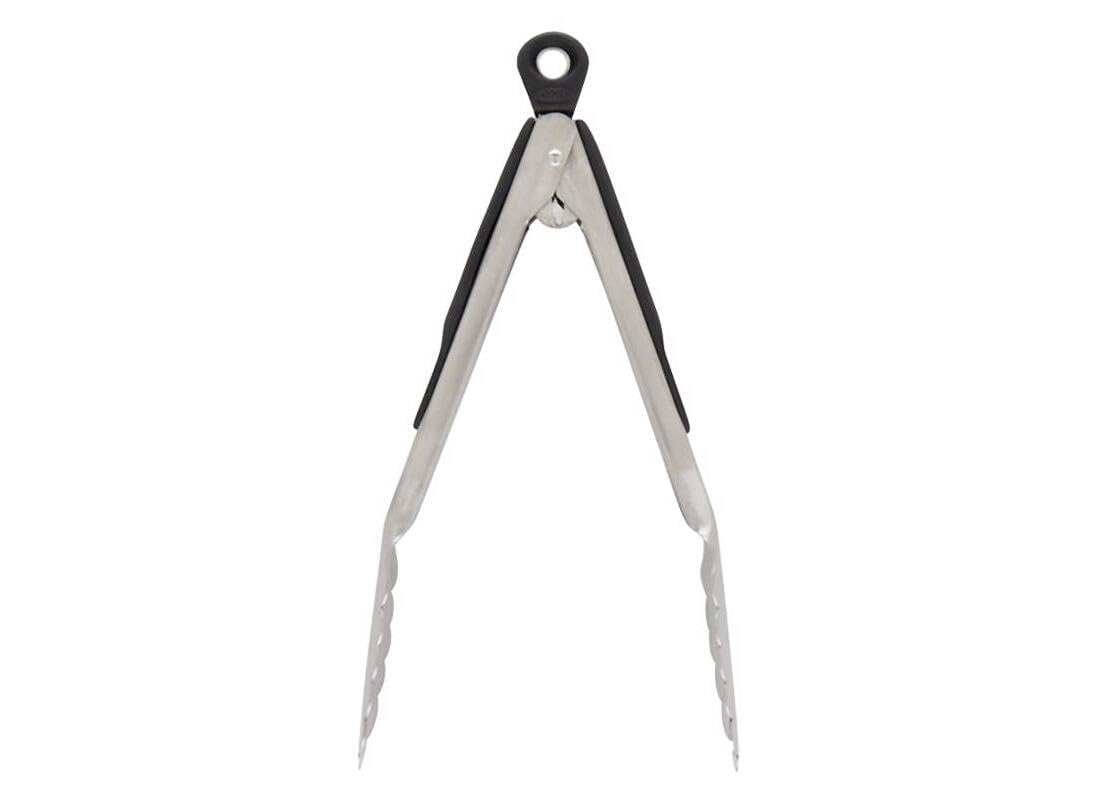 OXO Good Grips tongs with soft non-slip grips reducing hand strain
