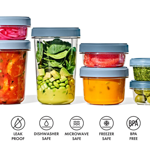 OXO Good Grips top-rack dishwasher safe containers for easy cleaning