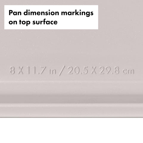 OXO Good Grips top surface dimensions help you pick the right pan for recipes.