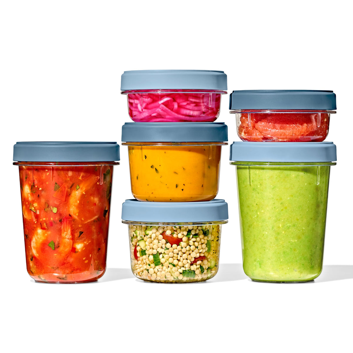 OXO Good Grips 12 oz container showing compact stackable design for meal prep