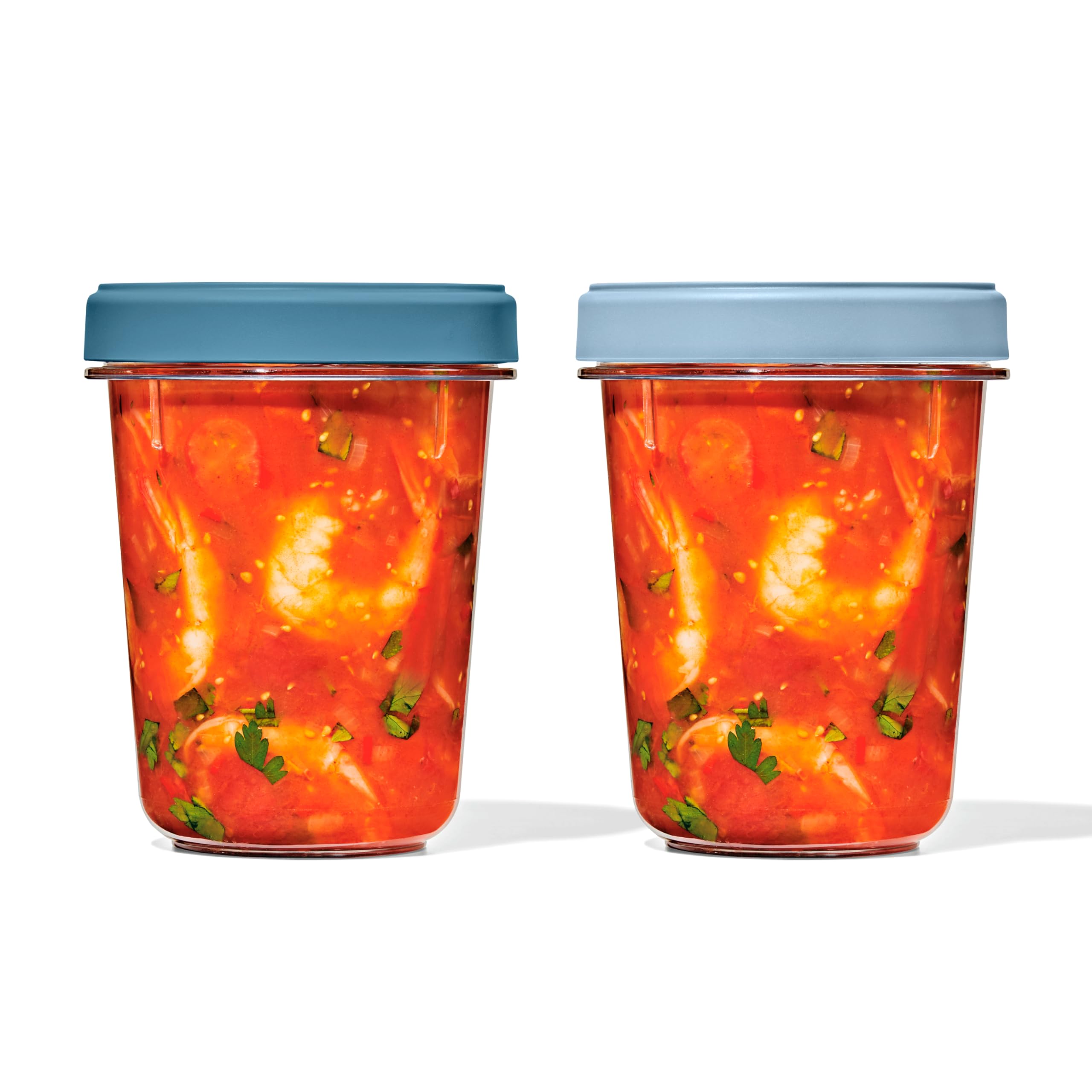 OXO Good Grips Twist Stack 32oz container 2-pack: durable leakproof meal prep storage.