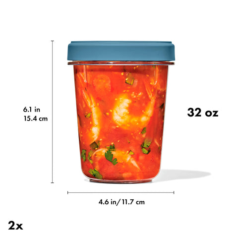 OXO Good Grips two-container set helps keep foods organized.