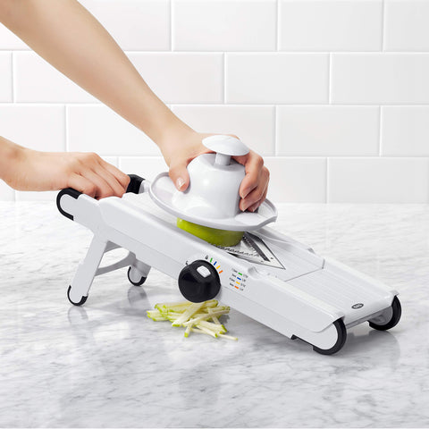 OXO Good Grips safety features keep hands away from blades.