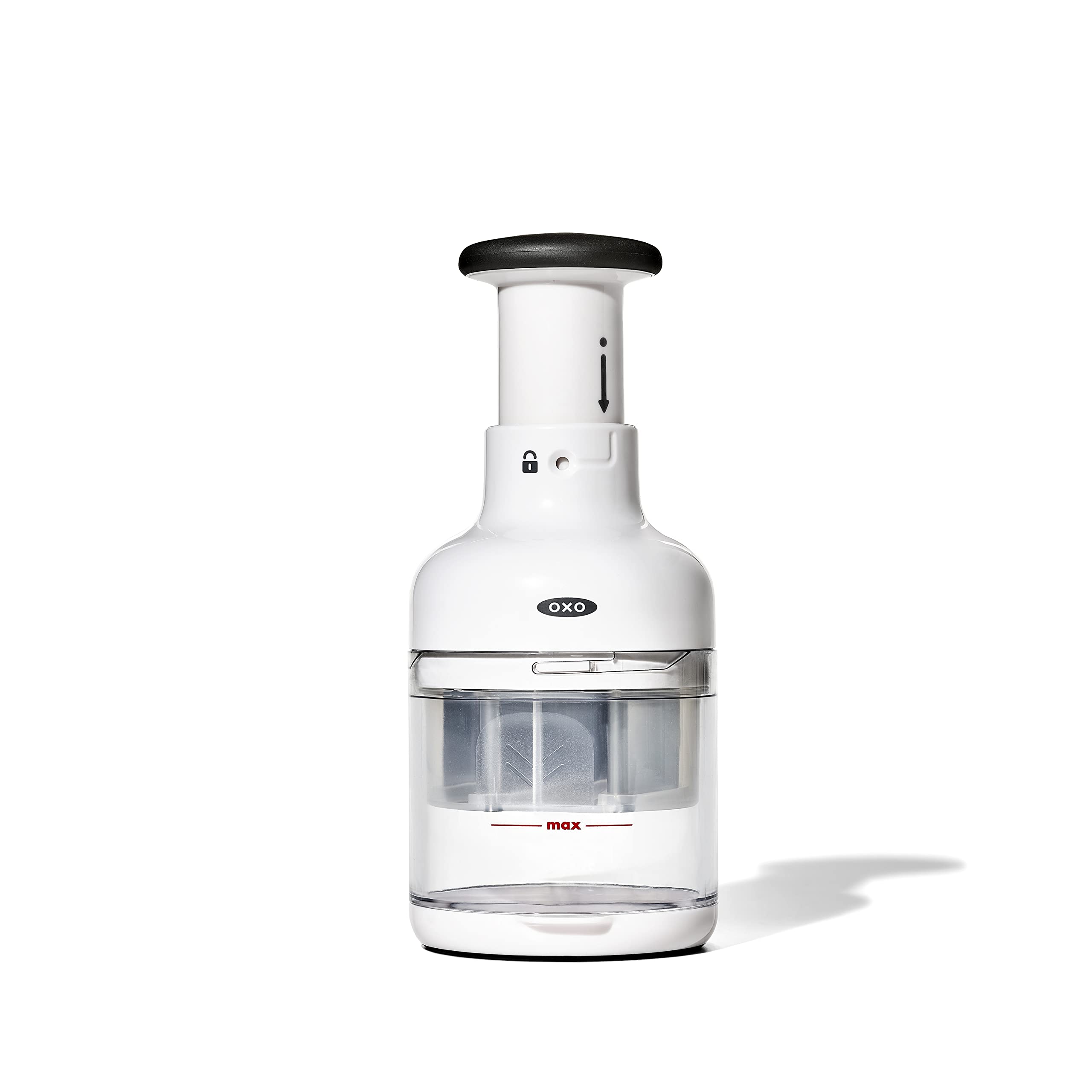 OXO Good Grips Vegetable Chopper assembly shows easy setup for quick, safe prep
