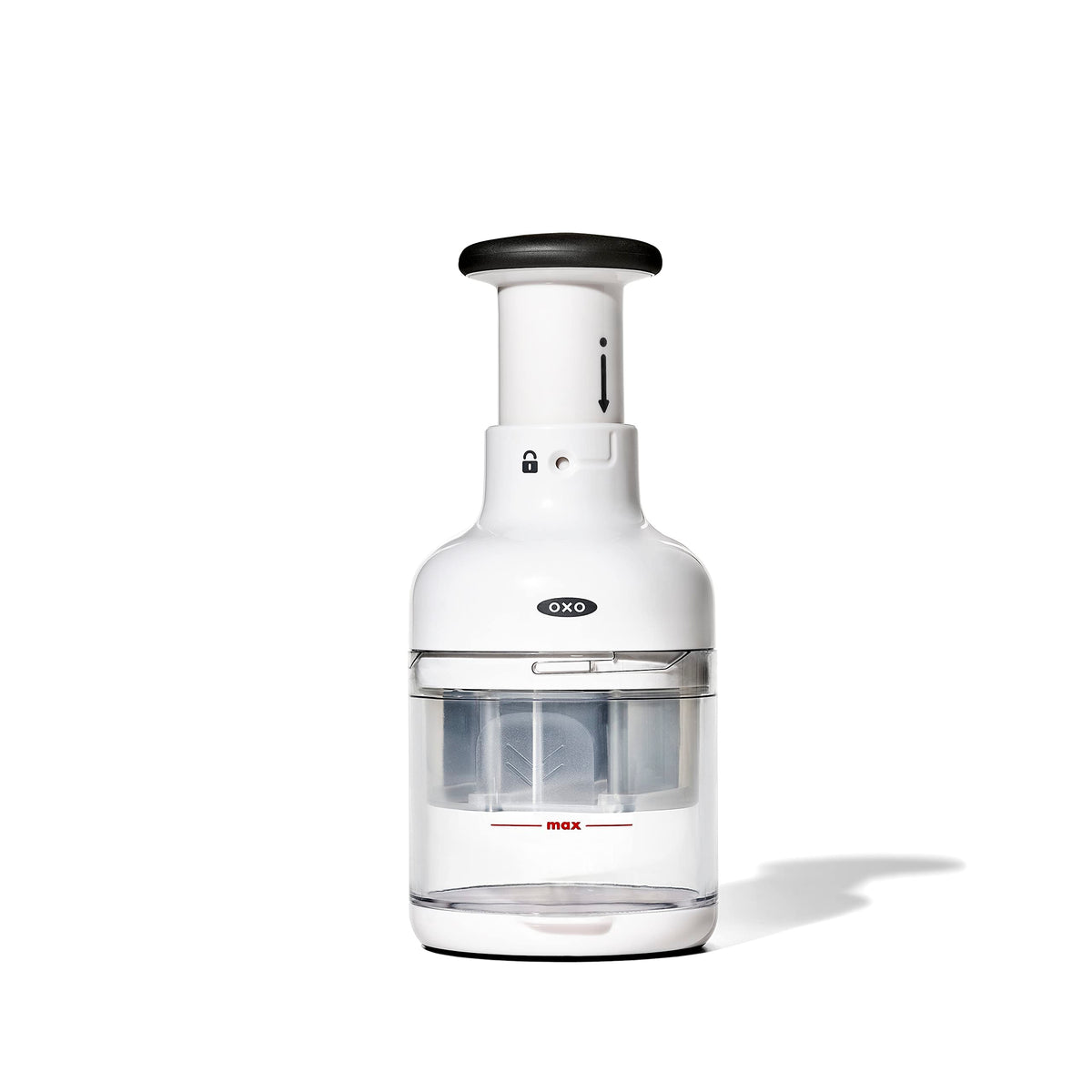 OXO Good Grips Vegetable Chopper assembly shows easy setup for quick, safe prep