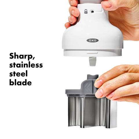 OXO Good Grips Pump handle reduces effort for faster chopping sessions