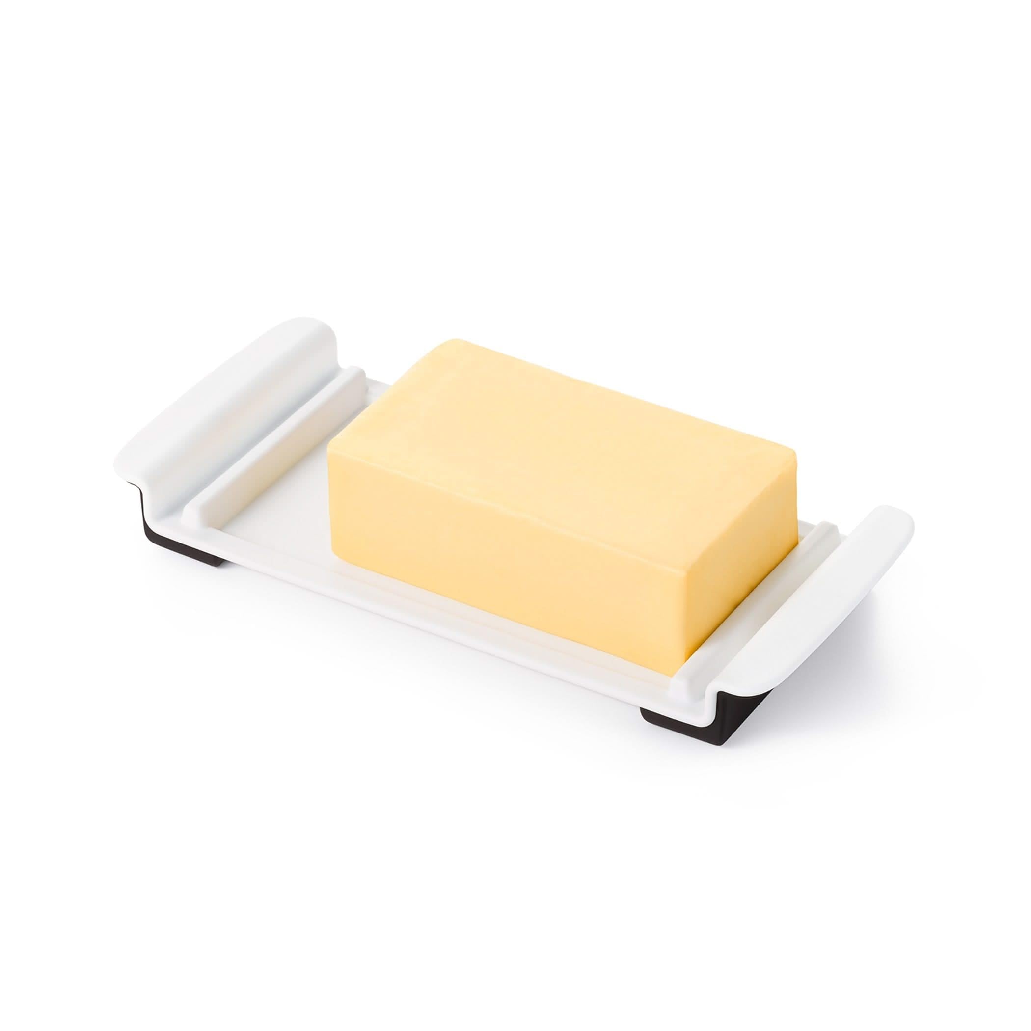 Non-slip feet keep the OXO Butter Dish steady during use.