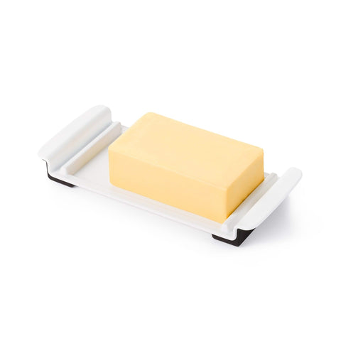 Non-slip feet keep the OXO Butter Dish steady during use.