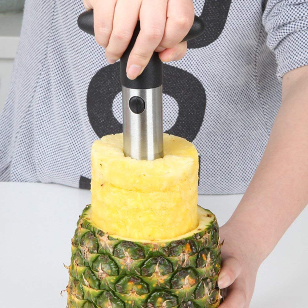 OXO pineapple corer-slicer measurement markings help stop at the right height.