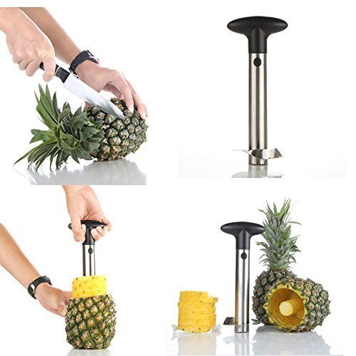 OXO pineapple corer-slicer removable parts simplify cleaning.