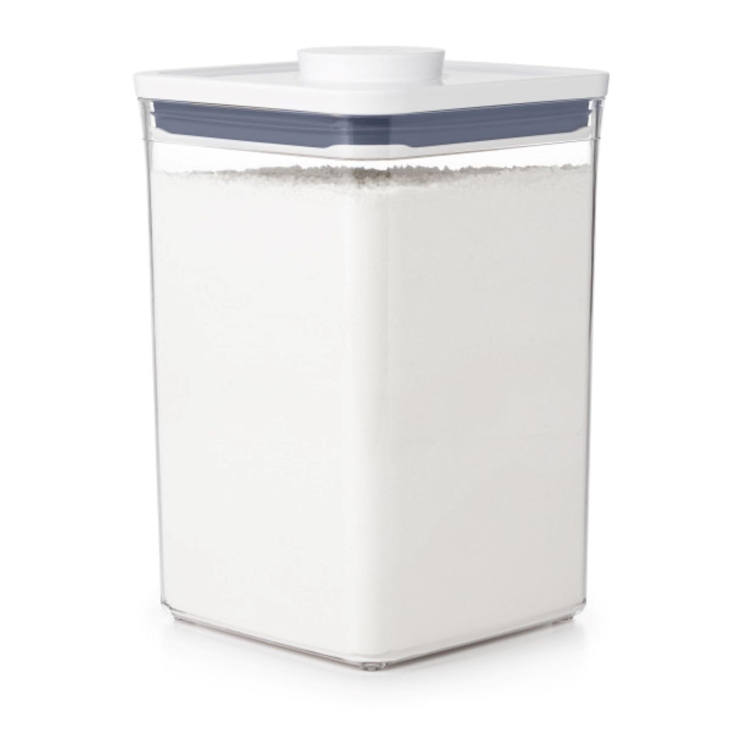 OXO POP container with airtight lid keeps dry foods fresh and accessible.