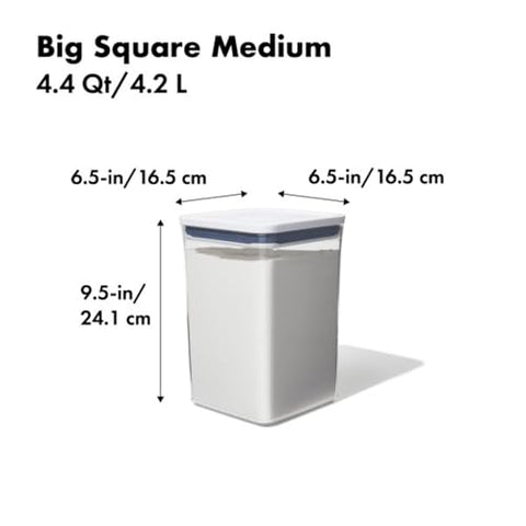 Stackable OXO POP design maximizes pantry organization and space efficiency.