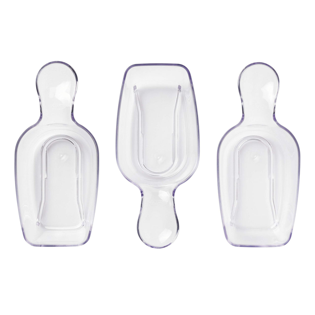 OXO POP scoop set with half-cup capacity attached under lid for easy measuring