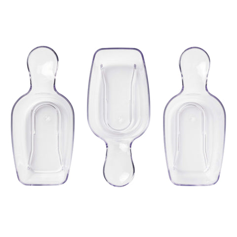 OXO POP scoop set with half-cup capacity attached under lid for easy measuring