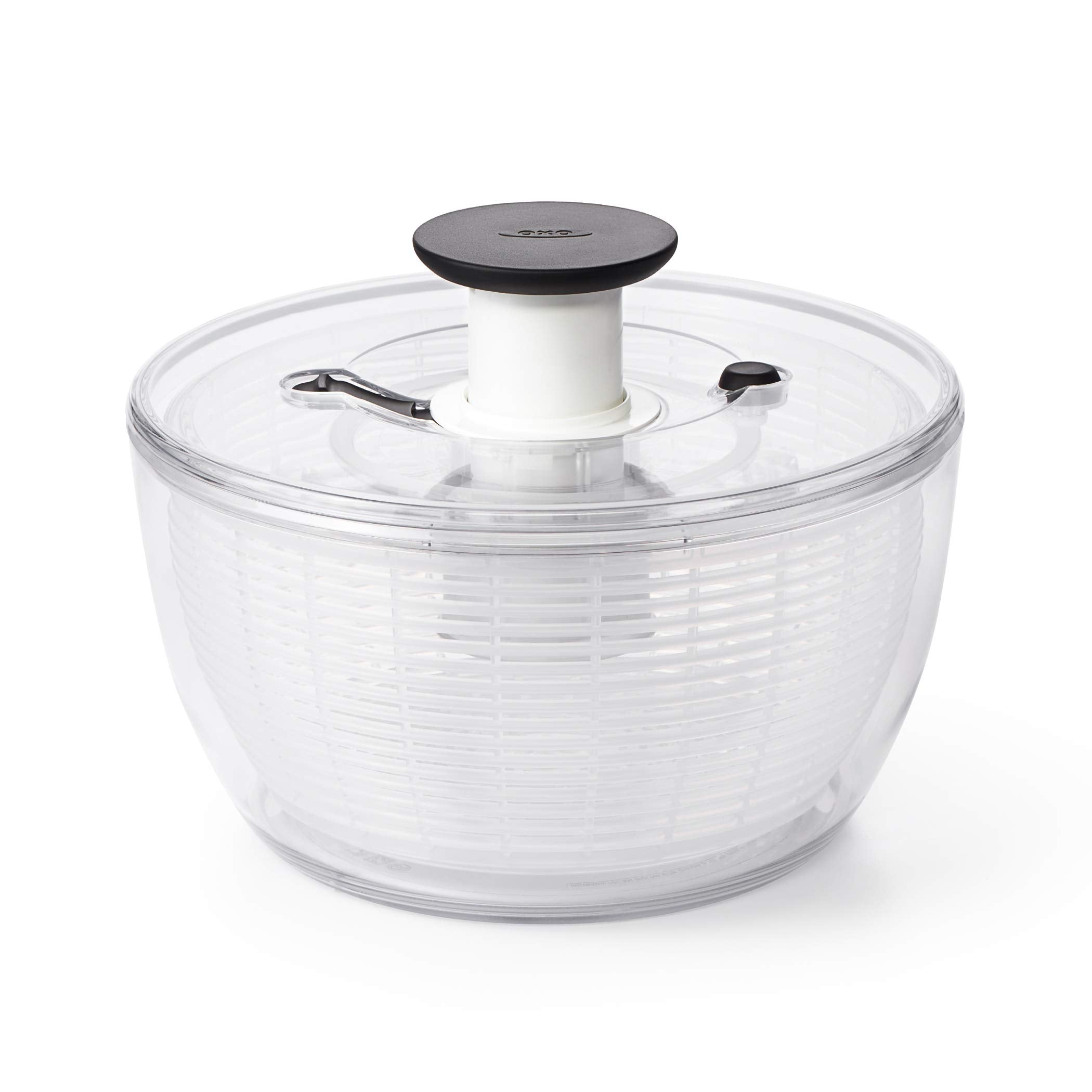 OXO Salad Spinner base view showing a stable, sturdy bowl ready for countertop use.
